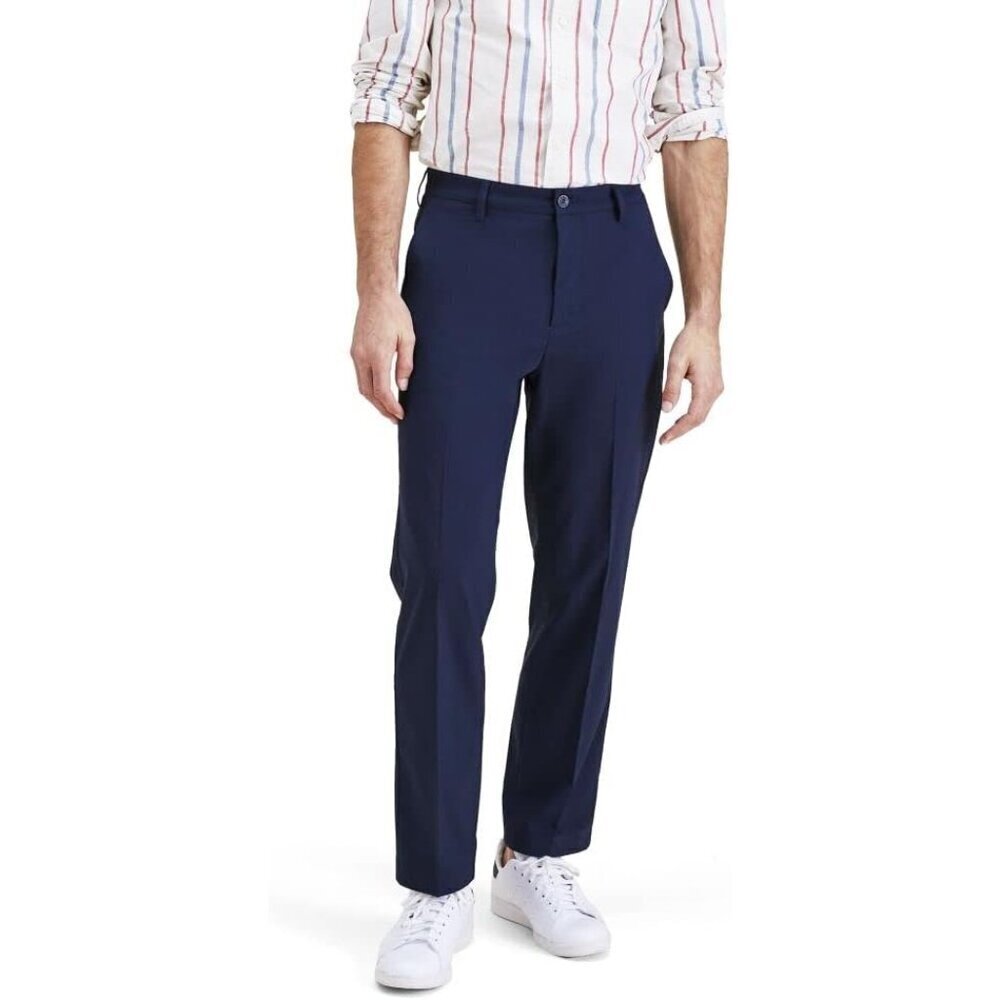 Men's Signature Go Straight Fit Khaki Smart 360 Tech Pants Regular and Big & Tal